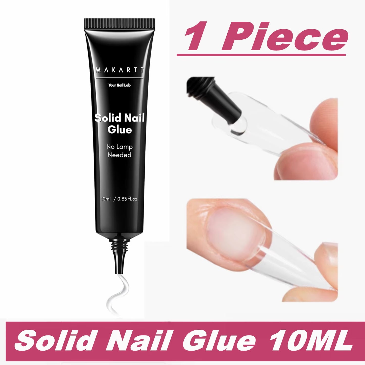 Nail Gel Glue for Press on Nails Soft Acrylic Gel Nail Tips Fake Nails,Super Strong Glue Easy to Control No Lamp Needed