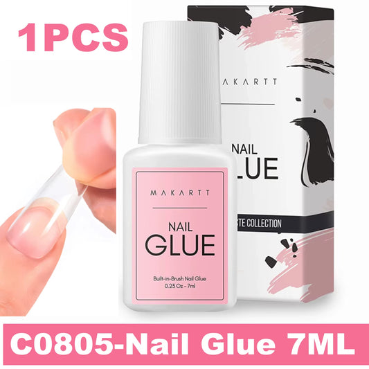 Nail Gel Glue for Press on Nails Soft Acrylic Gel Nail Tips Fake Nails,Super Strong Glue Easy to Control No Lamp Needed